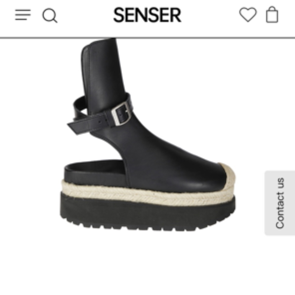Rare Authentic avant garde Sacai Jodphur platform heeled slide sandal size 6
